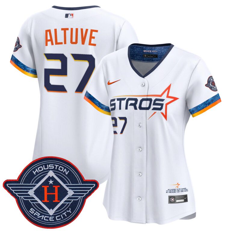 Women Houston Astros #27 Altuve white 2025 City Connect Vapor Premier Limited Jersey